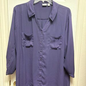 Cato Deep Purple Plus Size 26/28W with two pockets